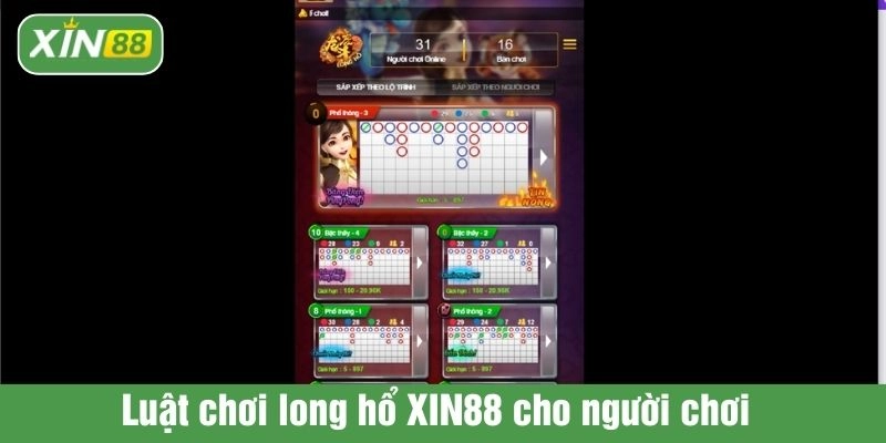 Luật chơi long hổ XIN88 cho người chơi 