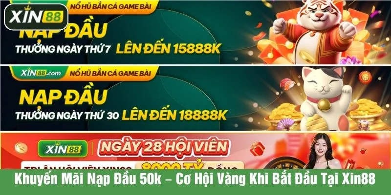 Khuyến mãi nạp đầu 50k
